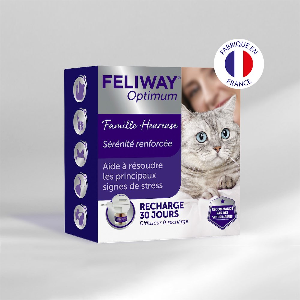 Boîte officielle Feliway Optimum avec recharge de 30 jours