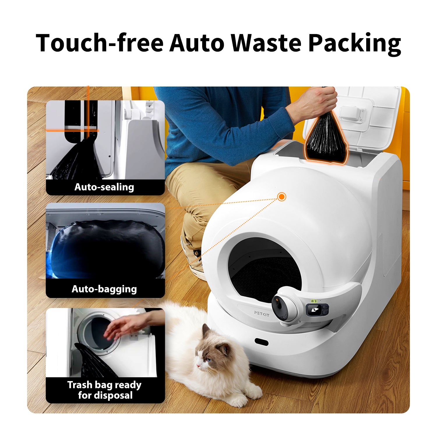 Ensachage automatique des déchets de la PETKIT Purobot Ultra