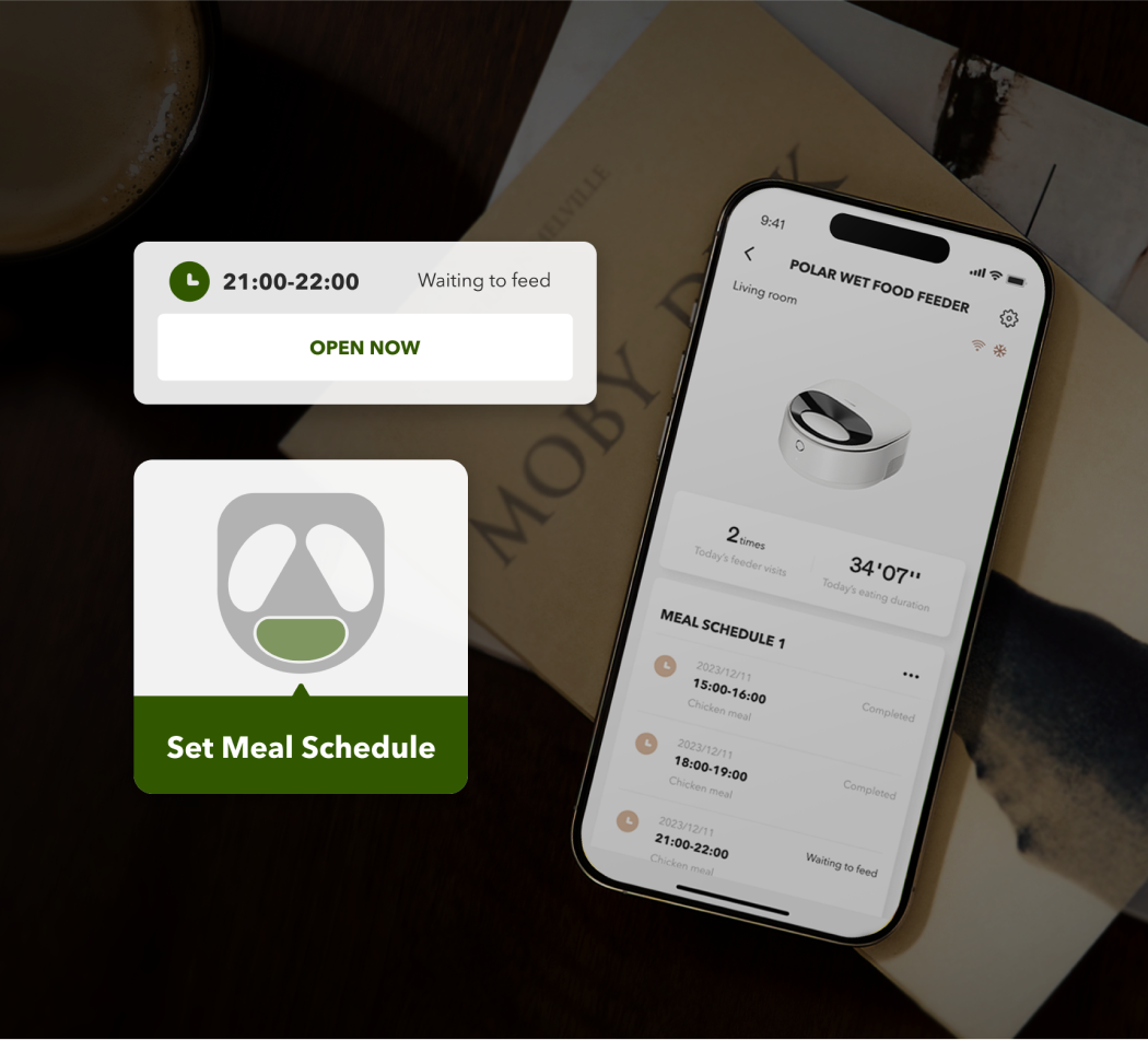 Écran officiel de programmation des repas PETLIBRO Polar